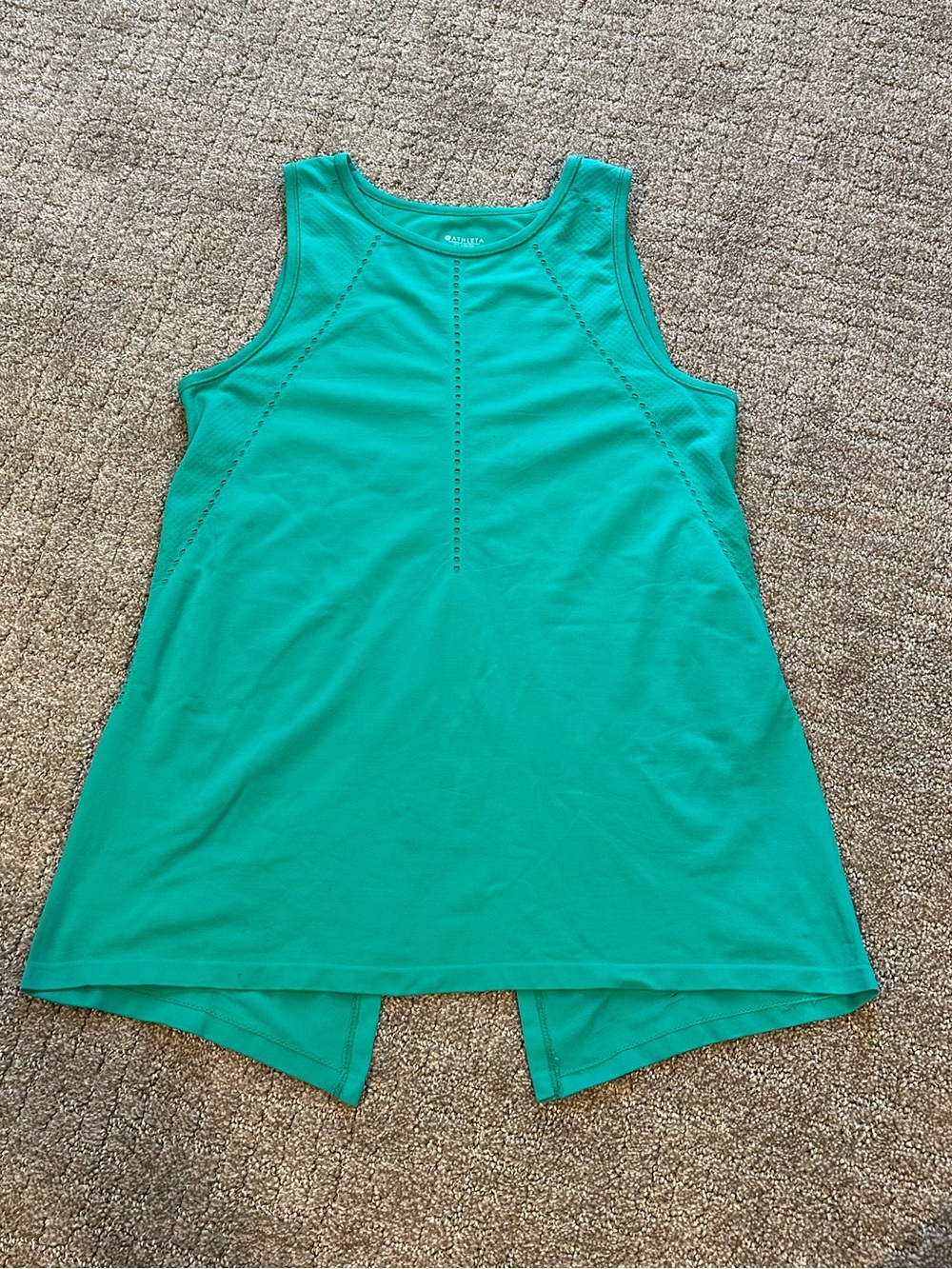 Athleta Teal Green Sleeveless Performance Tank